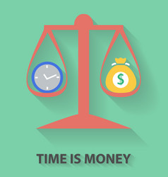 Time Is Money Flat Design Concept