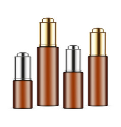 Amber Cosmetic Bottle With Various Sizes