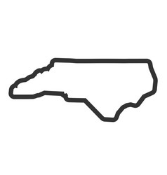 North Carolina Outline Symbol Us State Map