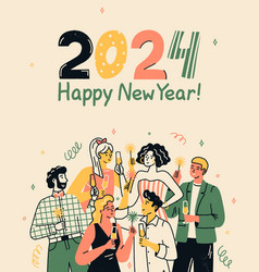 2024 Happy New Year Greeting Inscription And