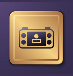 Purple Portable Video Game Console Icon Isolated