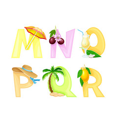 Tropical Exotic Alphabet Mnopqr English