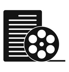 Video Reel Scenario Icon Simple Film