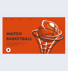 Banner Template For The Website Online Basketball