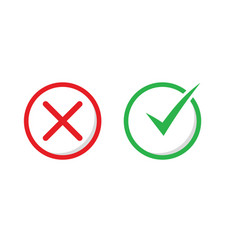 Cross And Tick Icon Template