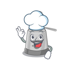 Deep Fryer Cartoon Character Working As A Chef