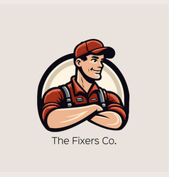 Logo Of Handyman Worker Fix Repair Home