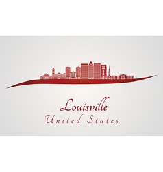 Louisville Skyline In Red