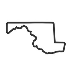 Maryland Outline Symbol Us State Map