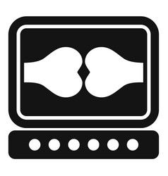 Physical Therapist Monitor Icon Simple