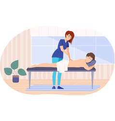 Relaxed Man Getting Back Massage