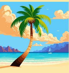 A Palm Tree On The Beach