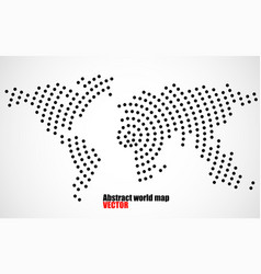 Abstract Halftone World Map Isolated On White