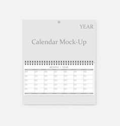 Blank Wall Spiral Calendar For Any Year Mockup