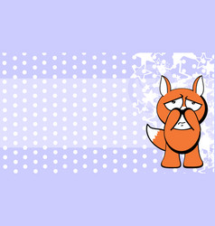 Funny Fox Kawaii Cartoon Billboard Background