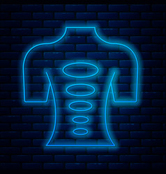 Glowing Neon Line Massage Stone Therapy Icon