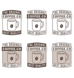 Line Art Coffee Mug And Bean Icons With Text