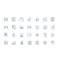 Survey Line Icons Collection Questionnaire