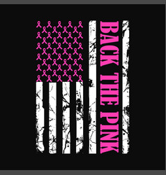 Back The Pink Ribbon Sunflower Flag Breast Cancer