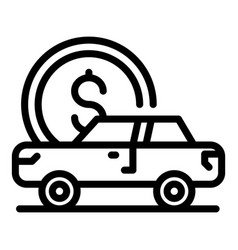 Buying Car Icon Outline Style