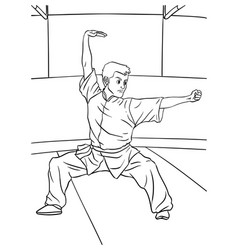 Kung Fu Coloring Page For Kids