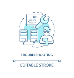 Troubleshooting Turquoise Concept Icon