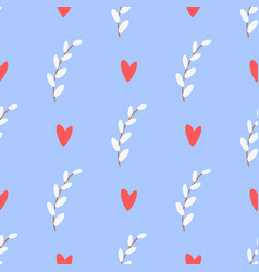 Willow And Heart Cute Seamless Pattern Happy