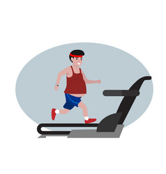 A Young Man Doing Cardio Exercises On Treadmill