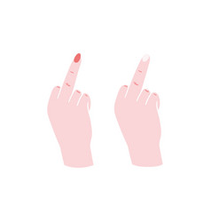 Hand Drawn Of Showing Middle Finger Up