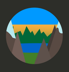 Land Logo In A Circle On Dark