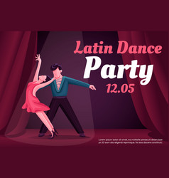 Latin Dance Party Banner Flat Template Brochure