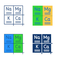 Periodic Table Of Elements Icon Set