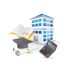 Isometric Flat 3d Concept Of School Education