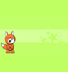 Chibi Fox Kawaii Cartoon Billboard Background