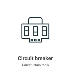 Circuit Breaker Outline Icon Thin Line Black