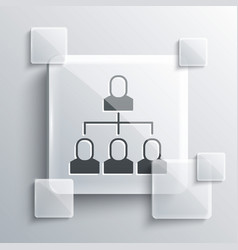 Grey Business Hierarchy Organogram Chart