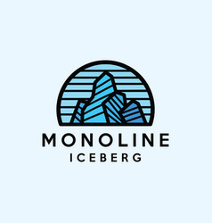 Iceberg Logo Geometric Mountain Icon Symbol