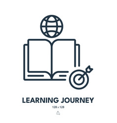 Learning Journey Icon Education Knowledge Book