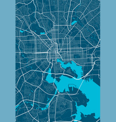 Map Baltimore Street Art Poster