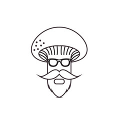 Mushroom Man Icon Logo