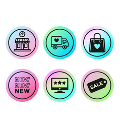 Store Icons Gradient Background Instagram Social