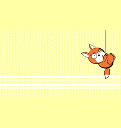 Sweet Fox Kawaii Cartoon Billboard Background