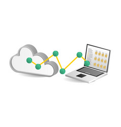 Cloud Computing Concept With Icon Design 10 Eps