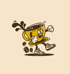 Mascot Character Of A Cup Of Coffee