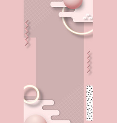 Pink Geometric Memphis Background