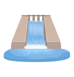 River Hydro Power Icon Cartoon Factory