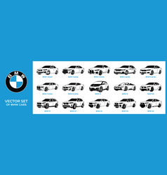 Silhouettes Icons Of Bmw Brand Cars