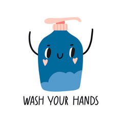 Wash Your Hands Slogan Cute Kawaii Soap