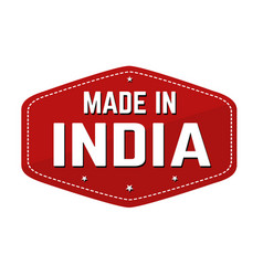 Made In India Label Or Sticker