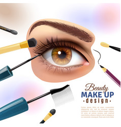 Eye Makeup Blurred Background Poster